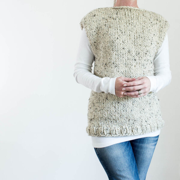 Chunky Knit Tank Top on a model