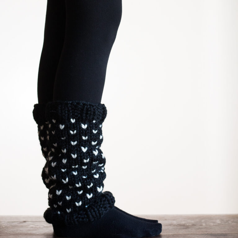 Fair Isle Leg Warmers Knitting Pattern