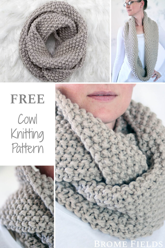 Perfect Seed Stitch Cowl : Free Knitting Pattern : Brome Fields