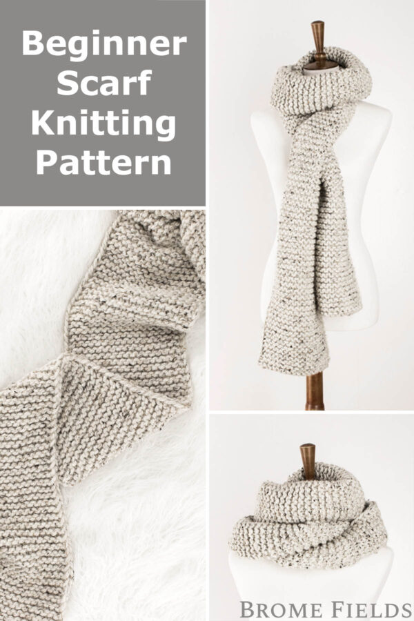 Knitting for Beginners Scarf Pattern Free : Brome Fields