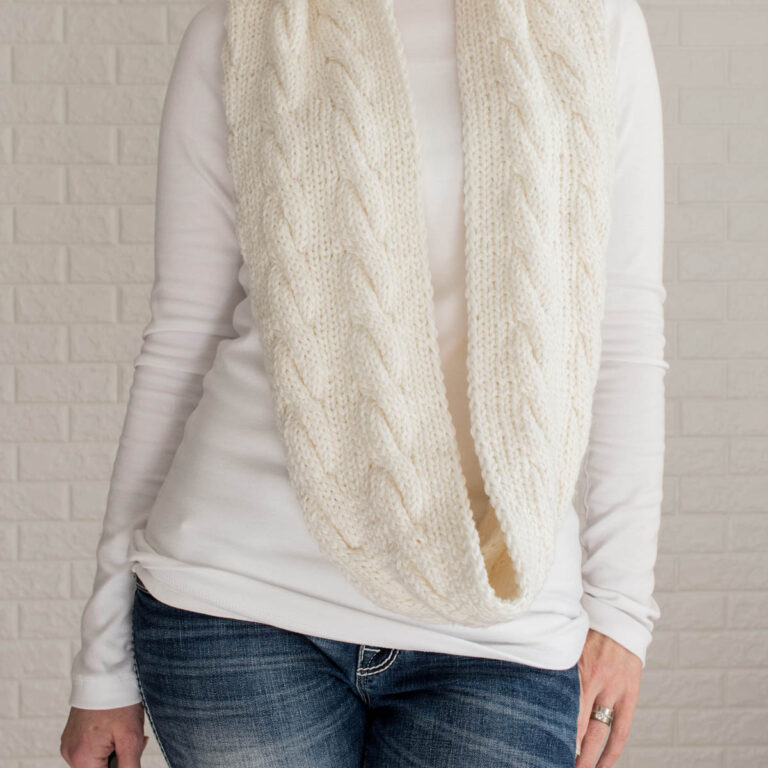 Cable Infinity Scarf Knitting Pattern