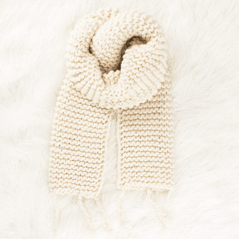 Chunky Knit Garter Stitch Scarf