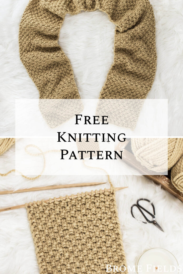 Easy Scarf Knitting Pattern : Brome Fields