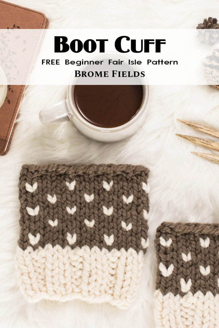 Boot Upper Pattern 2-in-1 Boot Topper Knitting Pattern : Brome Fields