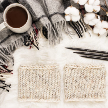 Beginner Boot Cuffs laying on a faux fur blanket