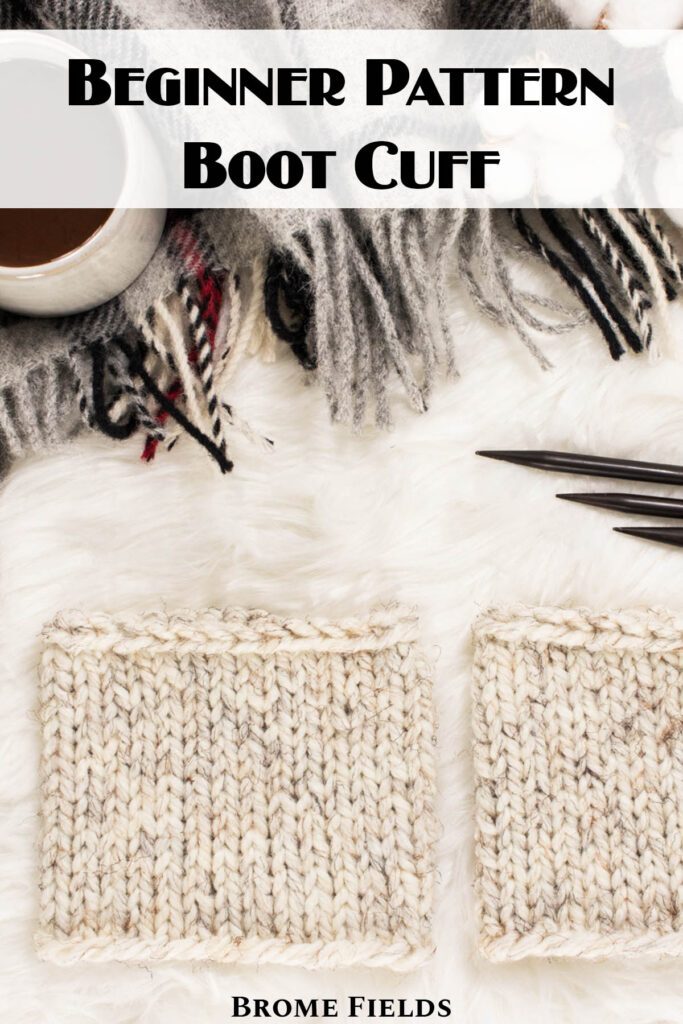 Beginner Boot Cuffs laying on a faux fur blanket