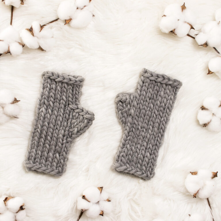 How to Knit Fingerless Gloves in the Round