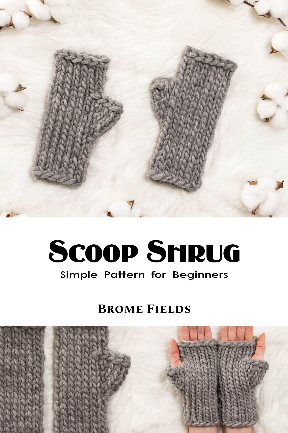 How to Knit Fingerless Gloves in the Round : Brome Fields