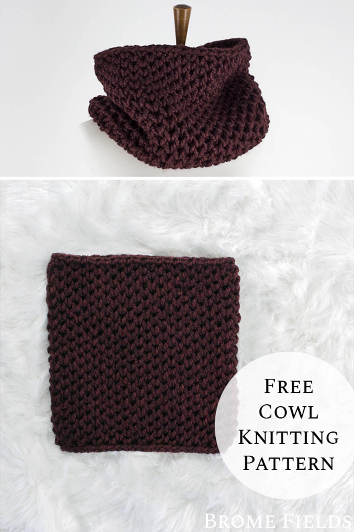 Brioche Cowl Knitting Pattern Free : Brome Fields