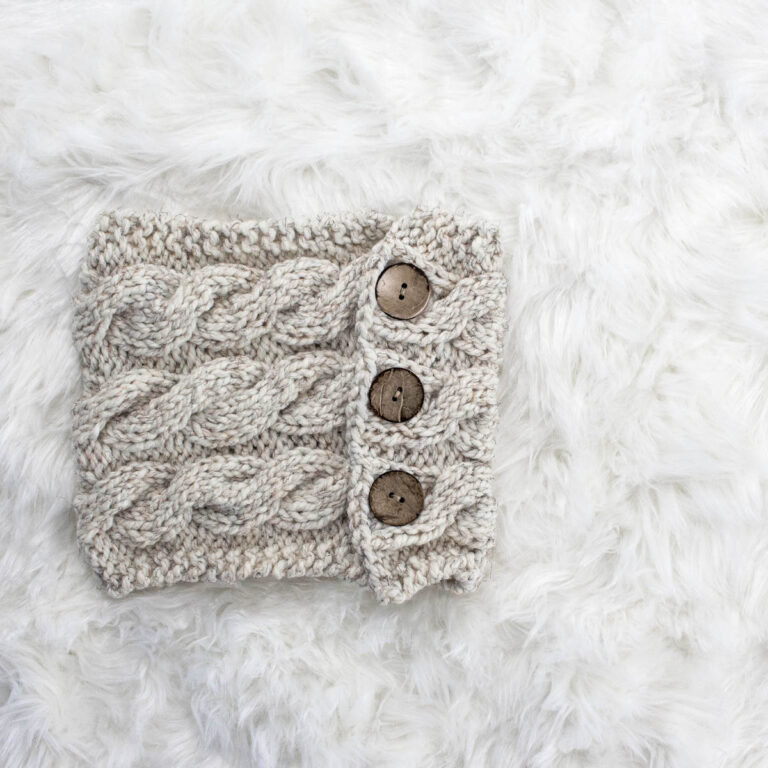 Button Cowl Knitting Pattern