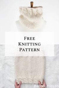 Chunky Cable Cowl Knitting Pattern : Brome Fields