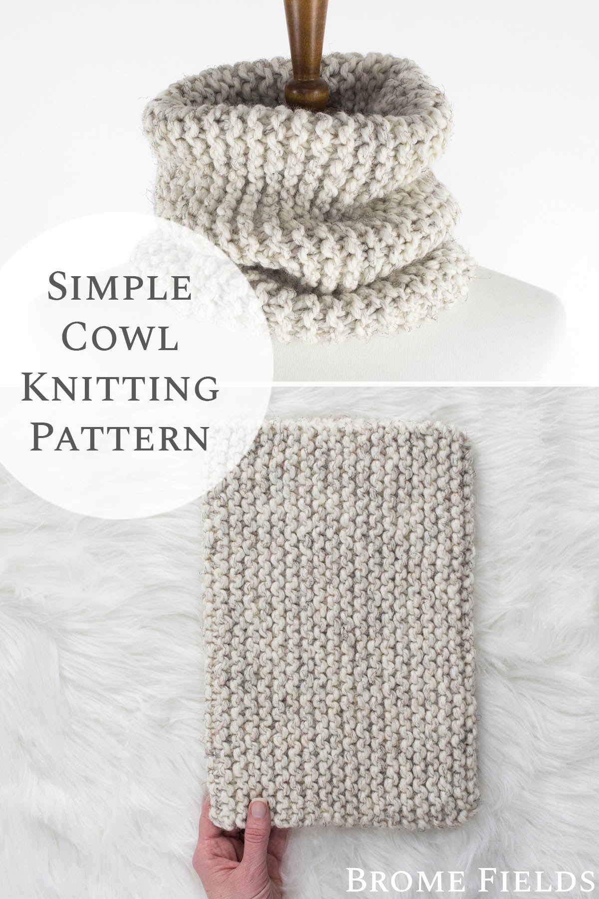 Simple Cowl Beginner Pattern : Brome Fields