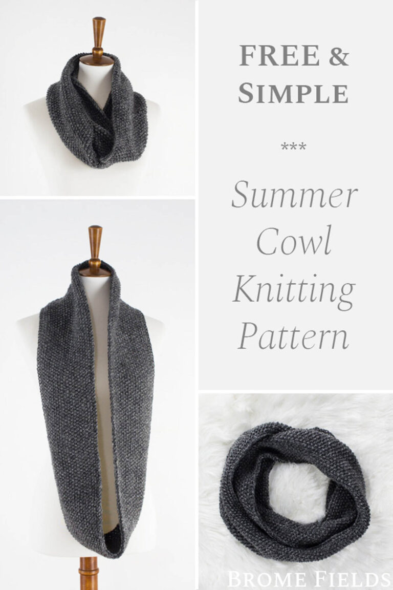 Simple Seed Stitch Cowl Pattern : Brome Fields