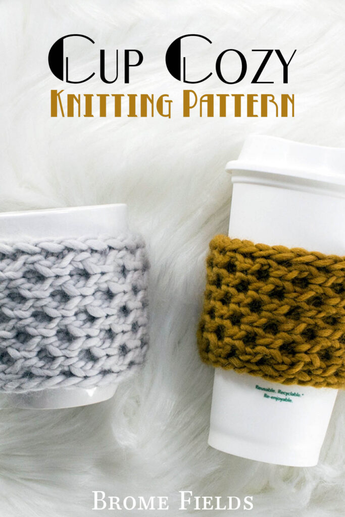 coffee cup cozy displayed on a mug