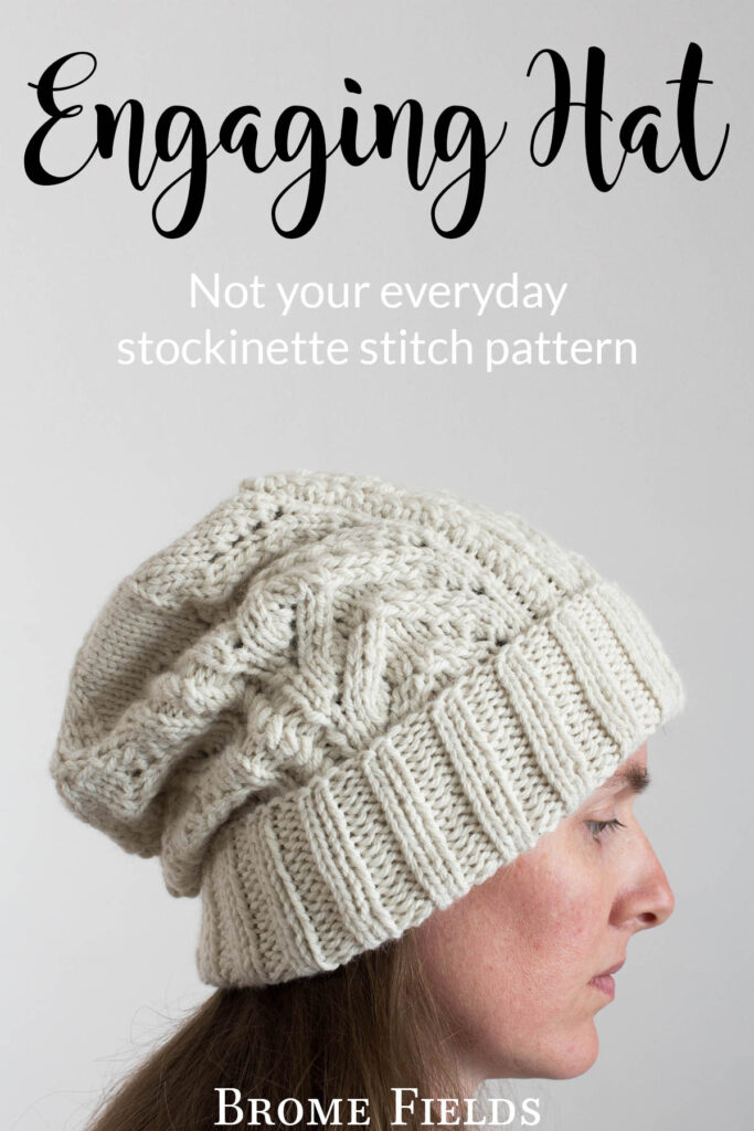 model wearing a dk knitted hat