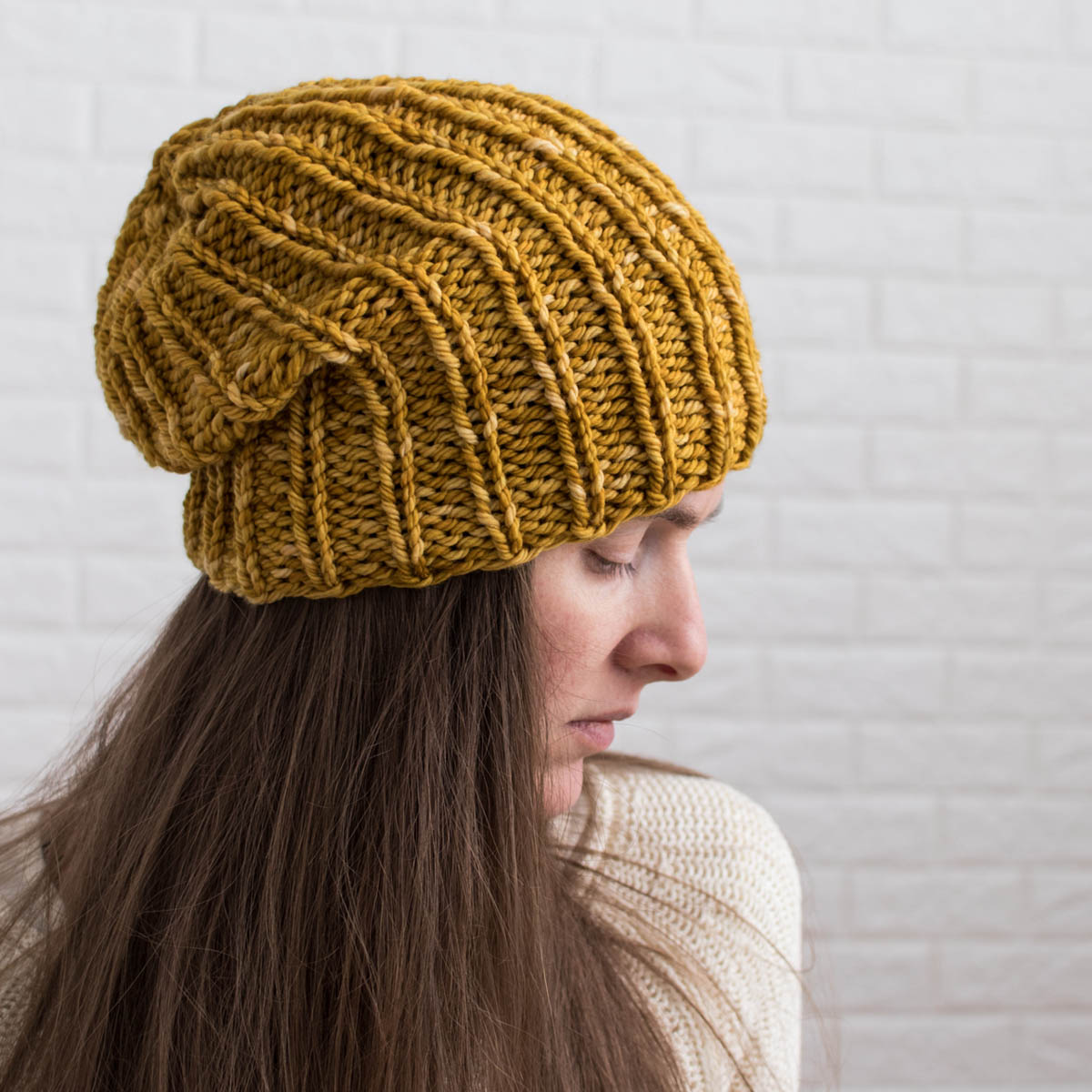 Slouchy Beanie Hat Knitting Pattern : Brome Fields
