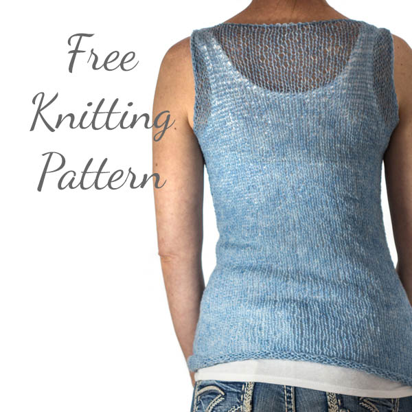 easy knit tank top on a model